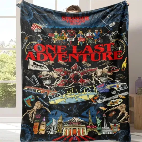 Discover Season 5 Vintage Mystery Horror Style Fleece Blanket for Home & Living