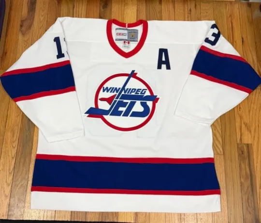 Discover Teemu Selanne Winnipeg Jets CCM Vintage NHL Hockey Jersey Men’s