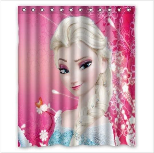 Frozen Elsa Princess Disney Shower Curtain, Disney Bathroom Decor