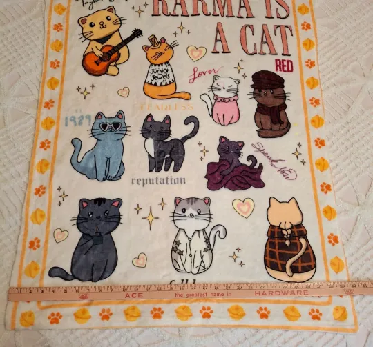 Discover Taylorr Swifts Karma is a Cat Fleece Blanket , Gift For Fans