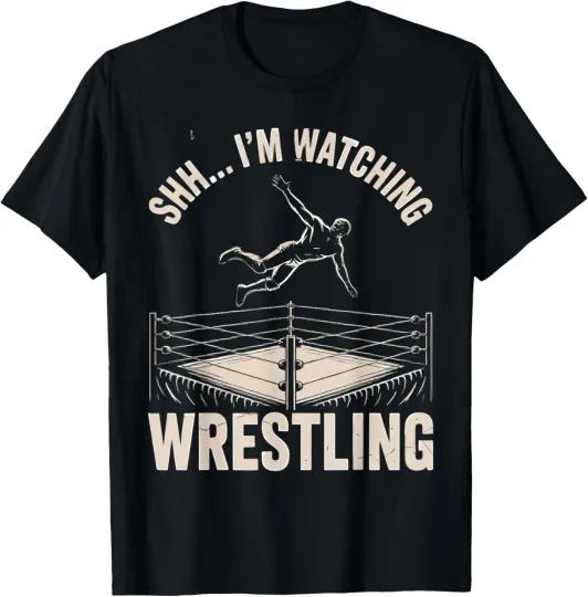 Discover Watching Wrestling Funny Wrestler Action for Men Women Boys T-Shirt