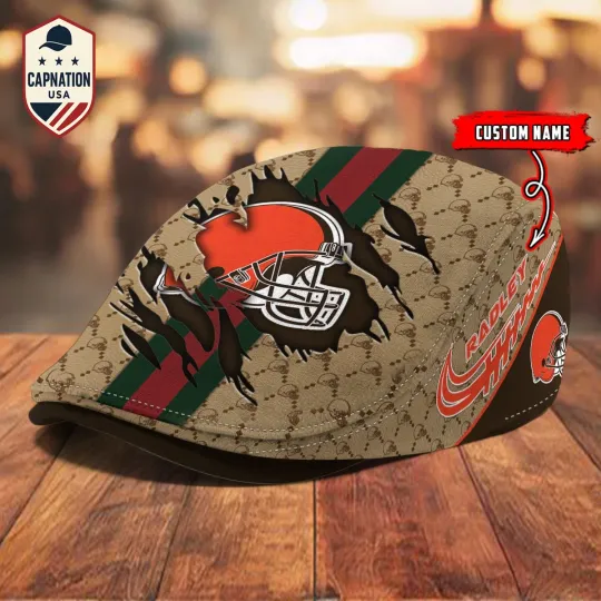 Discover Cleveland-Browns Jeff Cap football Newsboy Cap Golf Cap Driving Gift for Men
