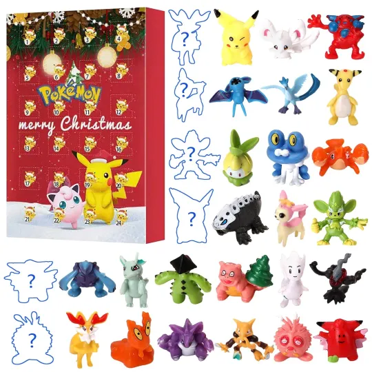 Discover 2025 PKM Advent Calendar 24 Days Blind Box Halloween XMAS, Gift For Kids Girl