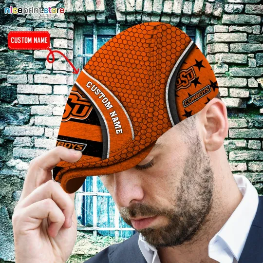 Discover Oklahoma State Team Cowboys Jeff Cap NCAA Newsboy Cap Flat Cap NCAA Cap For Men