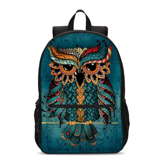 Discover Owl Boho Ethnic Students Backpack, School Bag, Back To School Gift