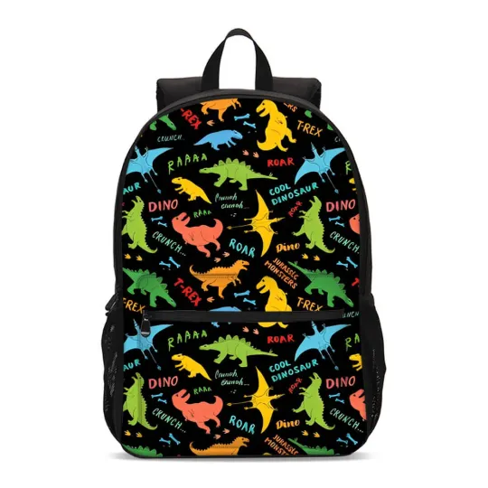 Discover Dino Cartoon Dinosaurs Students Backpack, School Bag, Back To School Gift