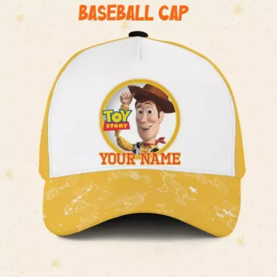 Custom Toy Story Woody Team Logo Cap, Custom Disney Hat, Toy Story Baseball Cap
