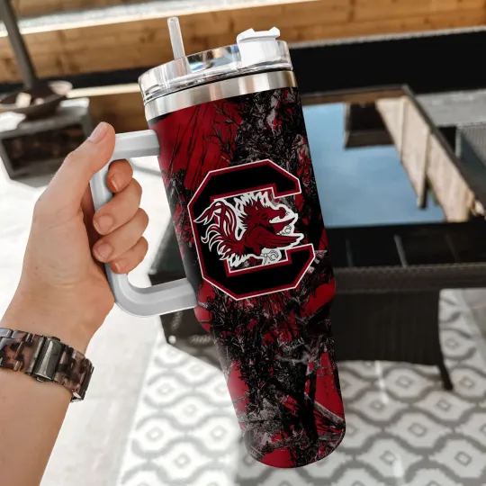 Discover Red Gamecock Style 40oz Tumbler – College Football Travel Cup