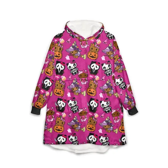 Discover Haunted Hello Blanket Hoodie