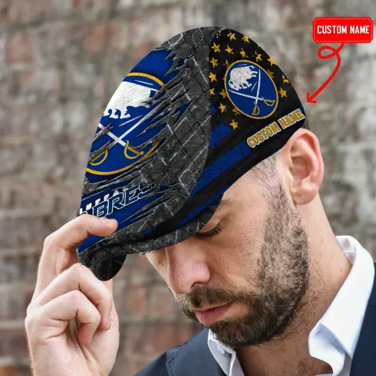 Discover Buffalo Team Sabres Jeff Cap NHL Jeff Cap Golf Cap Newsboy Cap Flat Cap