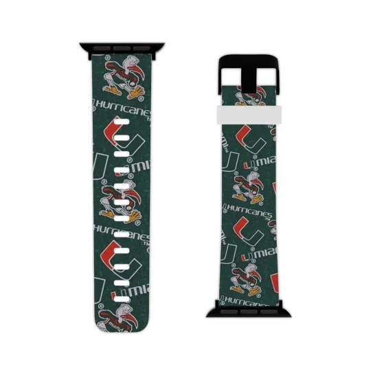 Discover University of Miami Watch Band for Apple Watch