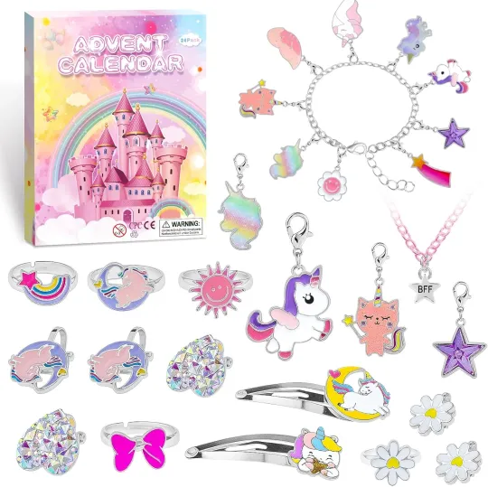 Discover Advent Calendar 2025 Unicorn Christmas Countdown Calendar for Kids Girls 24 Days