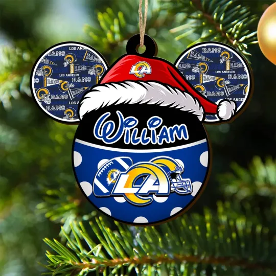 Discover Personalized Los Angeles Team Rams Sport Christmas Ornament, For Football Fan