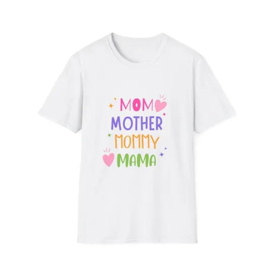Discover Mom Mother's Day T-Shirt with Colorful Heart, Mothers Day Gift