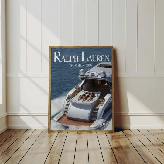 Discover Vintage Polo Ralph Lauren Yacht Poster