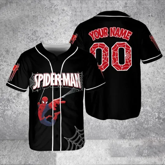 Discover Custom Spider Man Birthday Gift For Fan Amazing Superhero Baseball Jersey Shirt