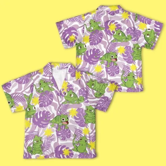 Discover Pascal Tangled Tropical Hawaiian Shirt, Disney Character Tropical, Summer Outfit