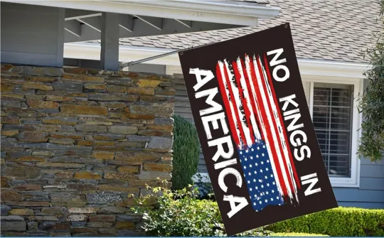 Discover No Kings In America House Flag