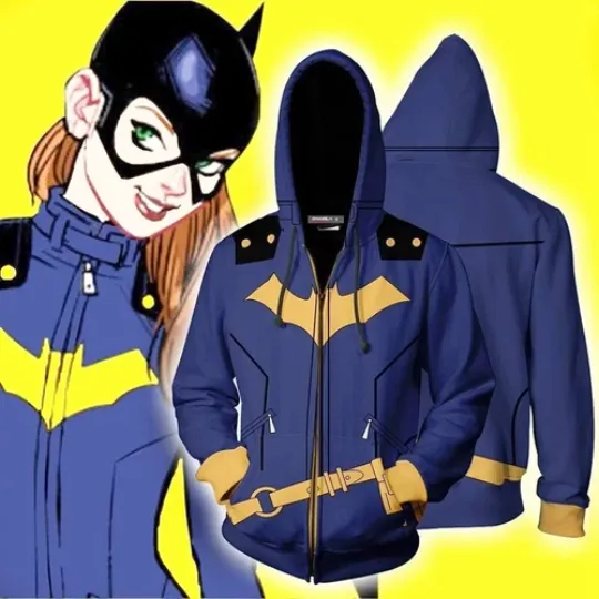 Discover Batman Batgirl Hoodie Jumper Superhero Cosplay Costume 3D Print Tops