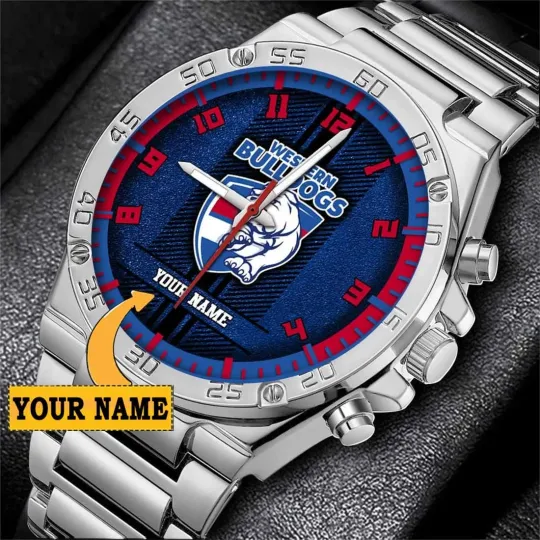 Discover Western Bulldogs Custom Name Special Edition SteelStorm Watch