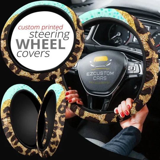 Discover Cheetah Skin Anime Steering Wheel Cover for Cars