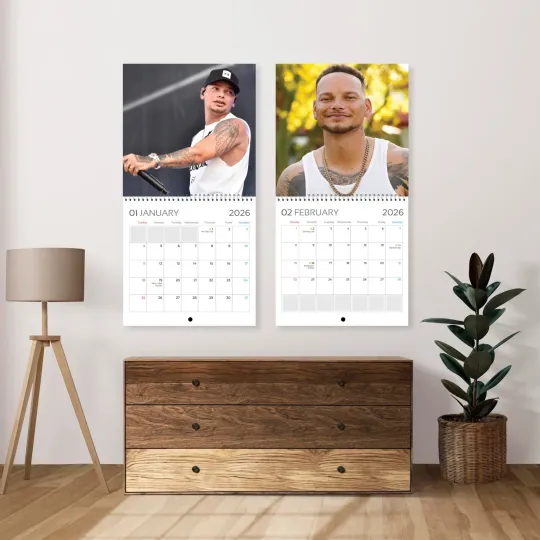 Discover Kane Brown 2026 Wall Calendar, 12-Month Star Wall Calendar