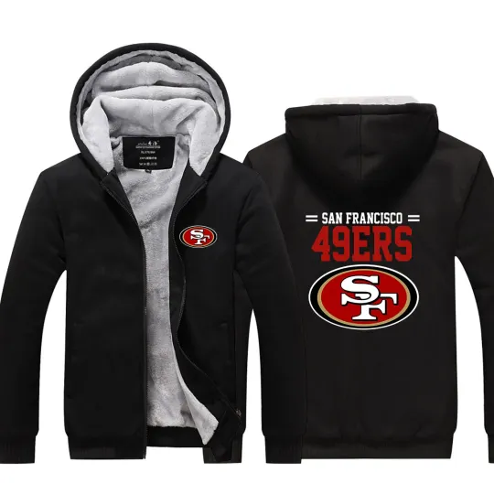 Discover Men's San Francisco Fleece Zip-Up Hoodie Winter Jacket