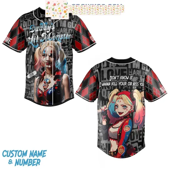 Discover Joker Harley Quinn Personalized Baseball Jersey for Women