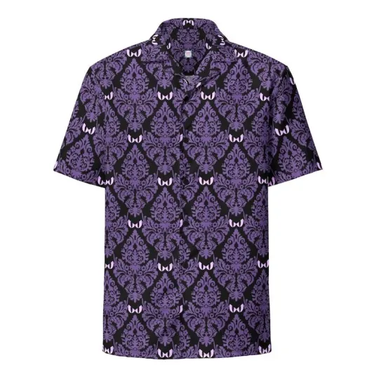 Discover Haunted Mansion Hawaiian Shirt, Goth Disney Hawaiian Button Up