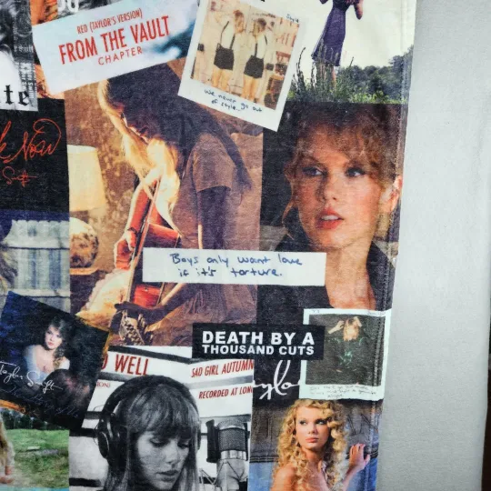 Discover Taylorr Swifts Throw Blanket Album Collage Fleece Singer Theme Cozy