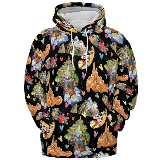 Discover Mountain Magic Kingdom Parks All-over Print Hoodie