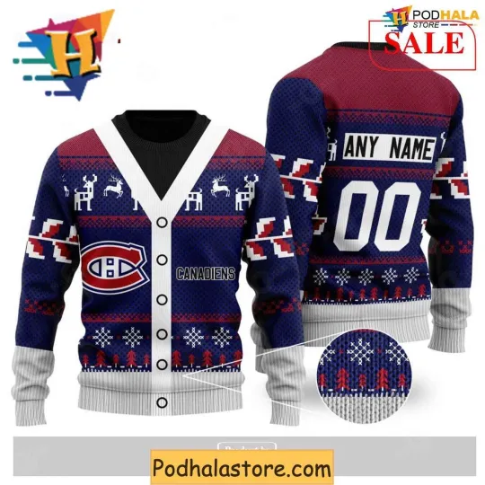 Discover Personalized Montreal Canadiens Ugly Christmas Sweater
