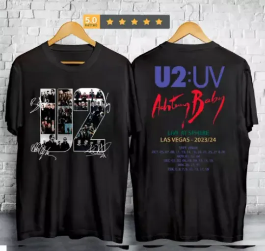 RARE!! U2:UV Achtung Baby Live at Sphere 2023 - 2024 Tour Shirt Unisex S-3XL