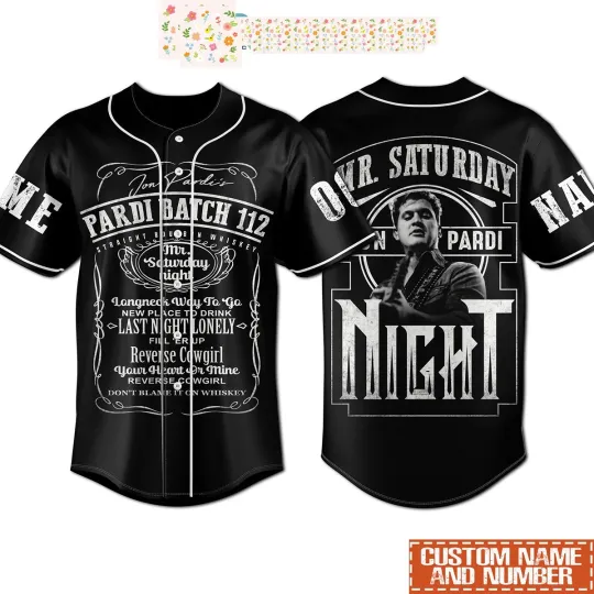 Discover Jon Pardi Mr. Saturday Night Personalized Baseball Jersey