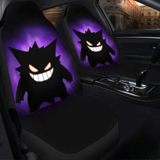 Discover Gengar PKM Seat Covers Universal Fit Set Of 2 Universal Car Accessories
