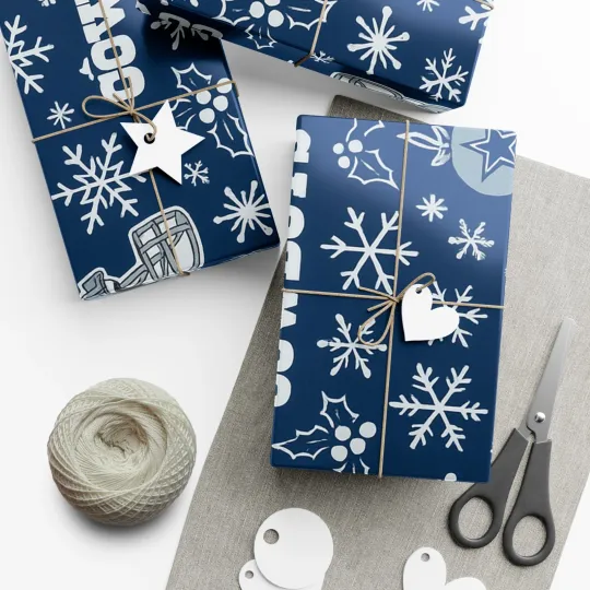 Discover Gift Wrap Papers, Dallas Cowboys Holiday Theme, Christmas Wrapping Sheets,