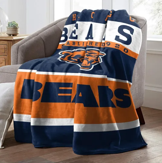 Discover Chicago Bears football Plush Blanket, Soft & Warm