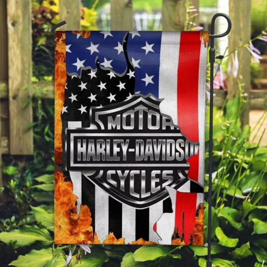 Discover H Davidson House & Garden Flag Motorcycle Decor for Home or Yard