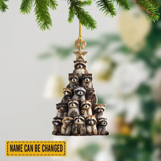 Discover Raccoon Christmas Ornament, Animal Christmas Tree Hanging Tree