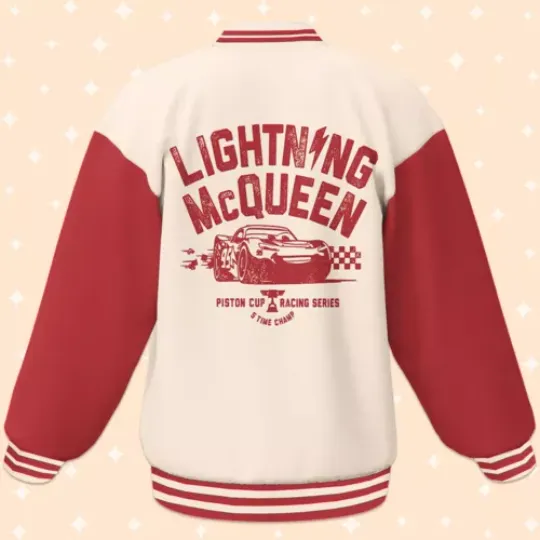 Personalize Cars Lightning McQueen Piston Cup Racing Series Baseball Jacket