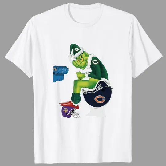 Discover Green Bay Packers funny character On Toilet Football Team T-Shirt, Gift for Fan