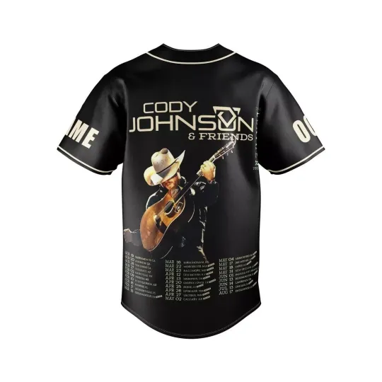 Cody Johnsonn The Leather Tour 2024 Custom Baseball Jersey