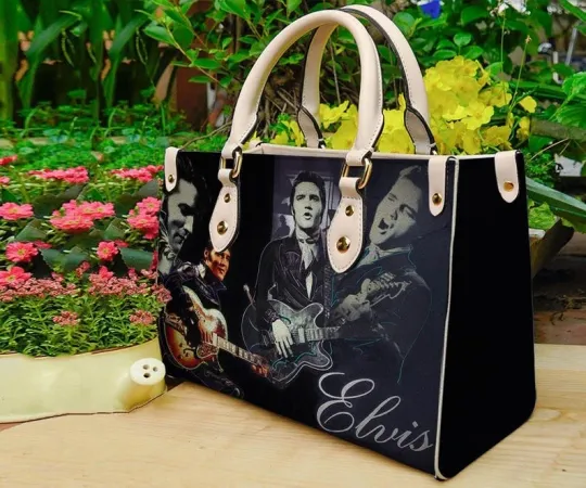 Discover Elvis Presley Music Women Leather Handbag, Elvis Presley Lover Handbag
