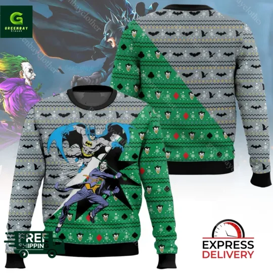 Discover Batman vs Joker Ugly Christmas Sweater