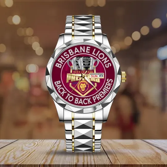 Discover Lions Black Stainless Steel Watch