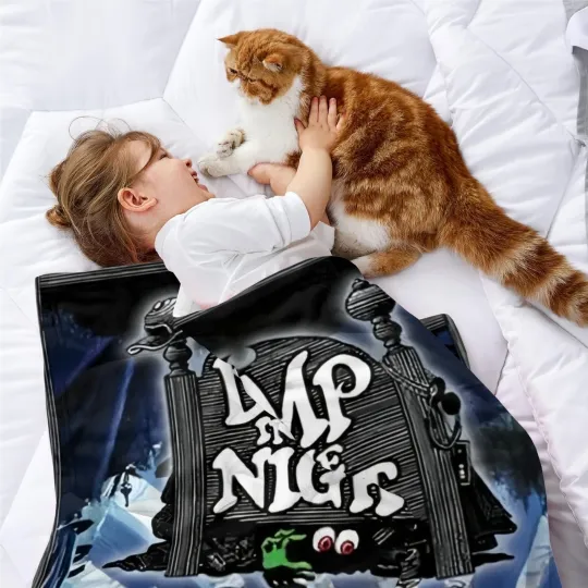 Discover Bump in the Night Fleece Blanket for Bed Couch Sofa Light Throw Gift
