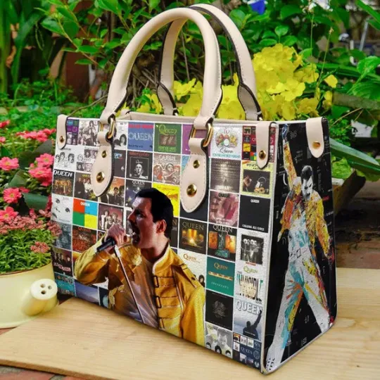 Freddie Mercury Leather Handbag, Music Singer