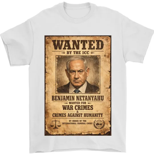 Discover Benjamin Netanyahu T-Shirt Palestine Israel War Crimes Men’s Clothing