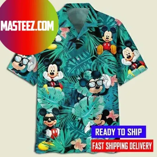 Mickey Mouse It’s 5 O’clock Somewhere Youth &ampamp Adult 3D HAWAII SHIRT