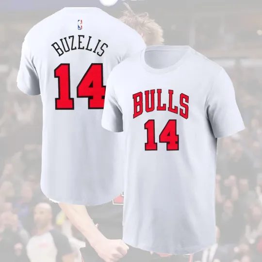 Discover Matas Buzelis #14 Chicago Bulls 2026 Name & Number Fan Gifts